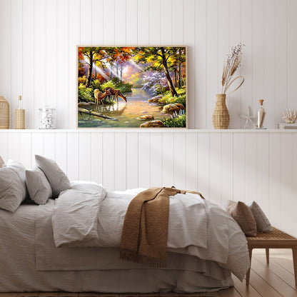 Deer - Full Square Drill Diamond Painting 30*40CM