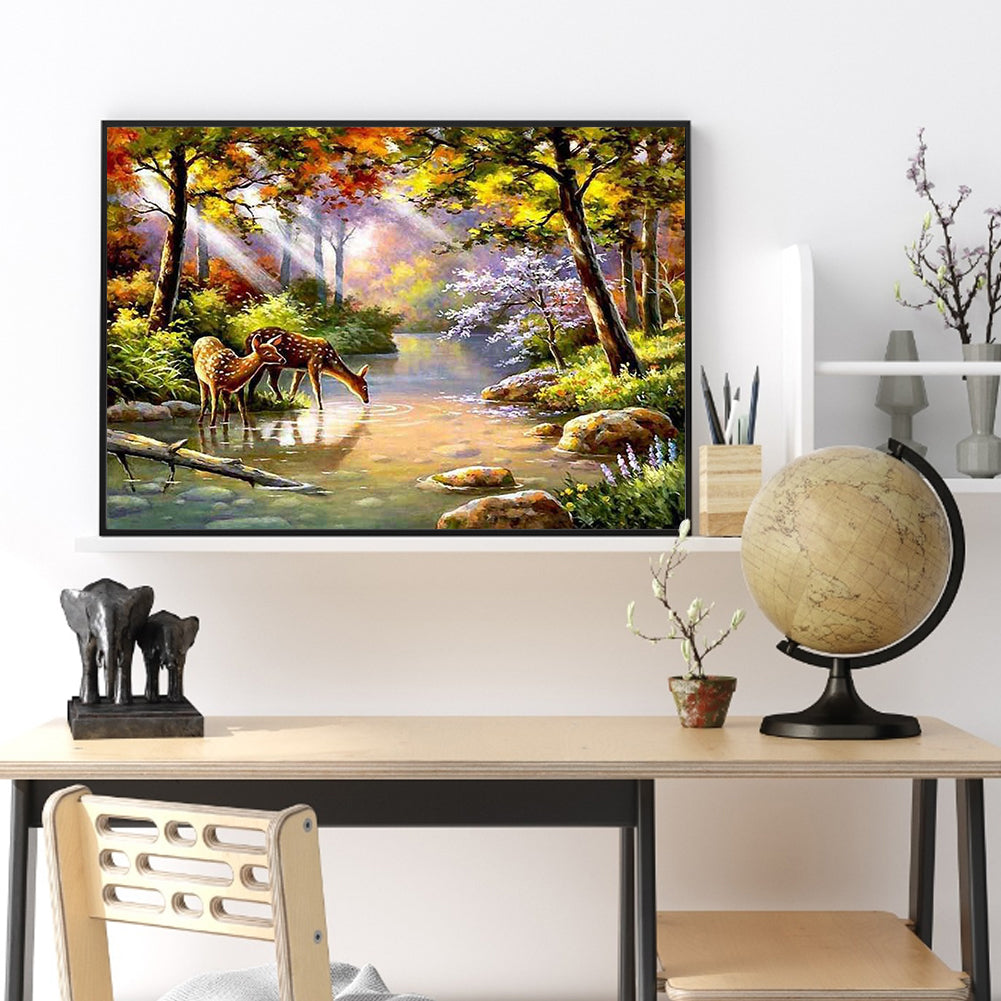 Deer - Full Square Drill Diamond Painting 30*40CM