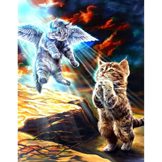 Cat - Full Square Drill Diamond Painting 30*40CM