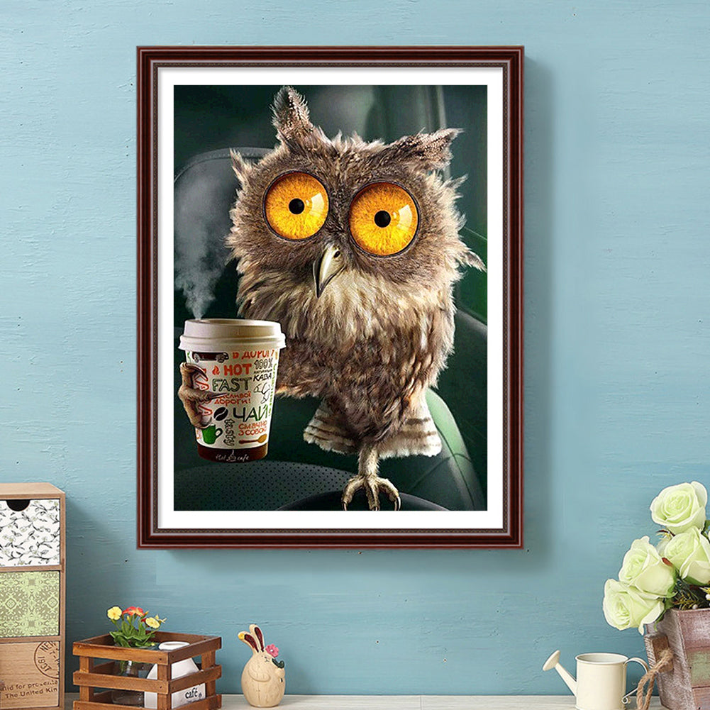 Big Eyed Owl - Full Square Drill Diamond Painting 30*40CM