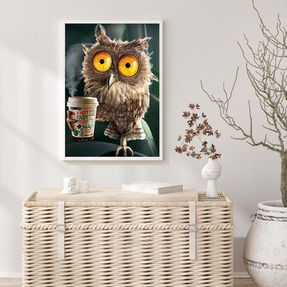 Big Eyed Owl - Full Square Drill Diamond Painting 30*40CM