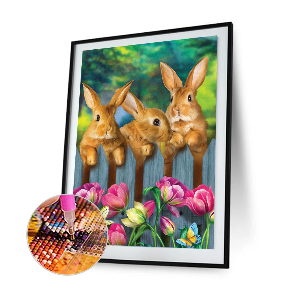 Rabbit - Full Square Drill Diamond Painting 30*40CM