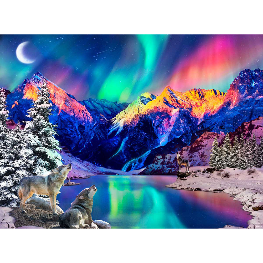 Wolf - Full Square Drill Diamond Painting 30*40CM