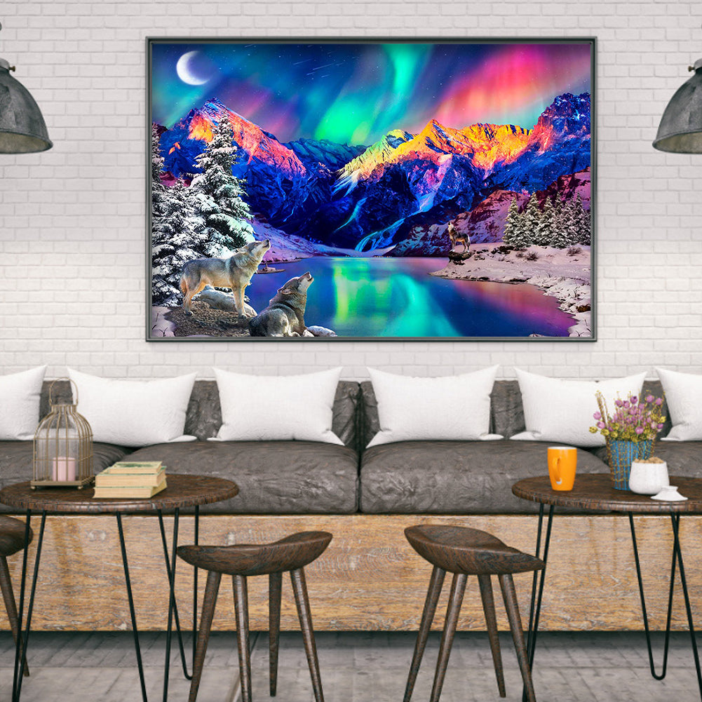 Wolf - Full Square Drill Diamond Painting 30*40CM