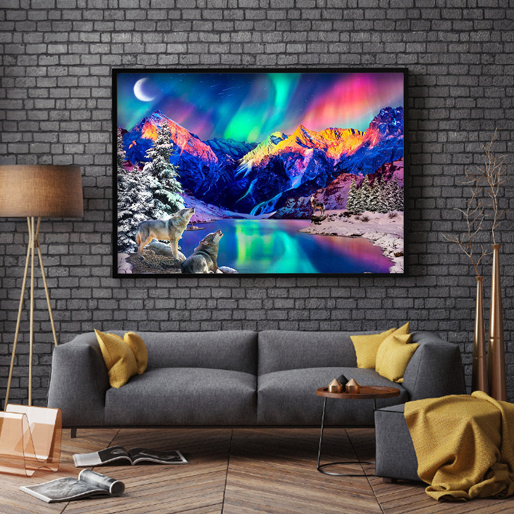 Wolf - Full Square Drill Diamond Painting 30*40CM