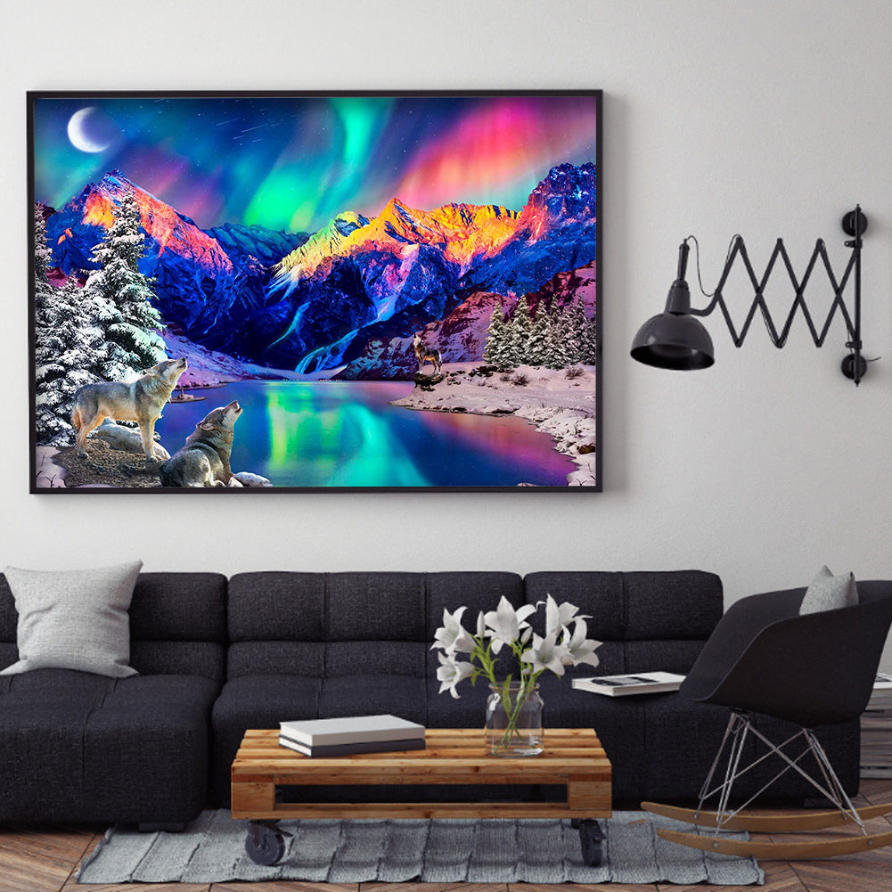 Wolf - Full Square Drill Diamond Painting 30*40CM