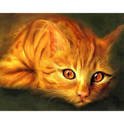 Yellow Cat - Full Square Drill Diamond Painting 30*40CM