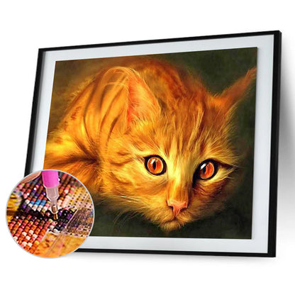 Yellow Cat - Full Square Drill Diamond Painting 30*40CM