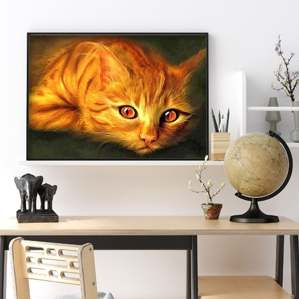 Yellow Cat - Full Square Drill Diamond Painting 30*40CM