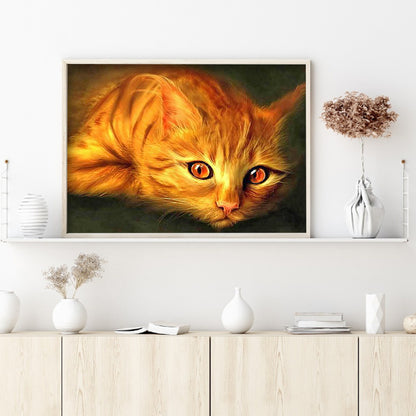 Yellow Cat - Full Square Drill Diamond Painting 30*40CM