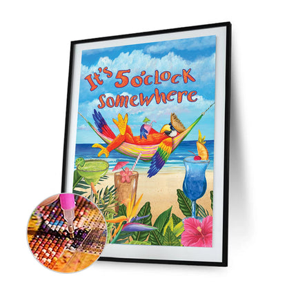 Leisurely Parrot - Full Square Drill Diamond Painting 30*40CM