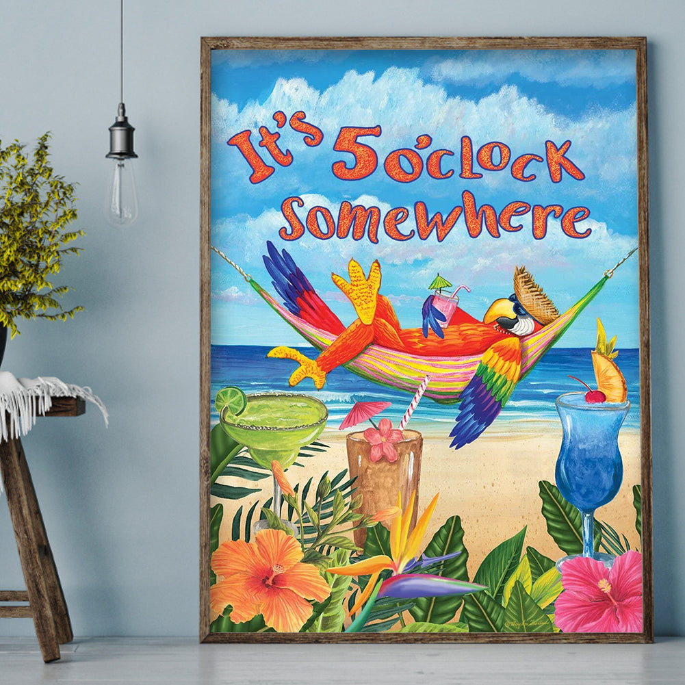 Leisurely Parrot - Full Square Drill Diamond Painting 30*40CM