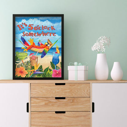 Leisurely Parrot - Full Square Drill Diamond Painting 30*40CM