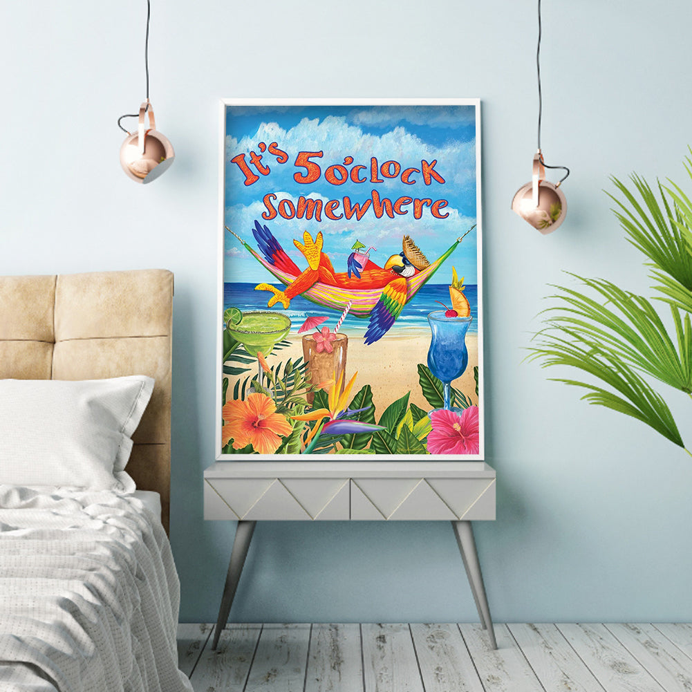 Leisurely Parrot - Full Square Drill Diamond Painting 30*40CM