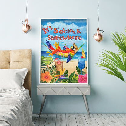 Leisurely Parrot - Full Square Drill Diamond Painting 30*40CM