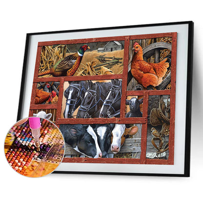 Farm Animals - Full Square Drill Diamond Painting 30*40CM