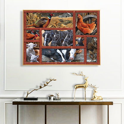 Farm Animals - Full Square Drill Diamond Painting 30*40CM