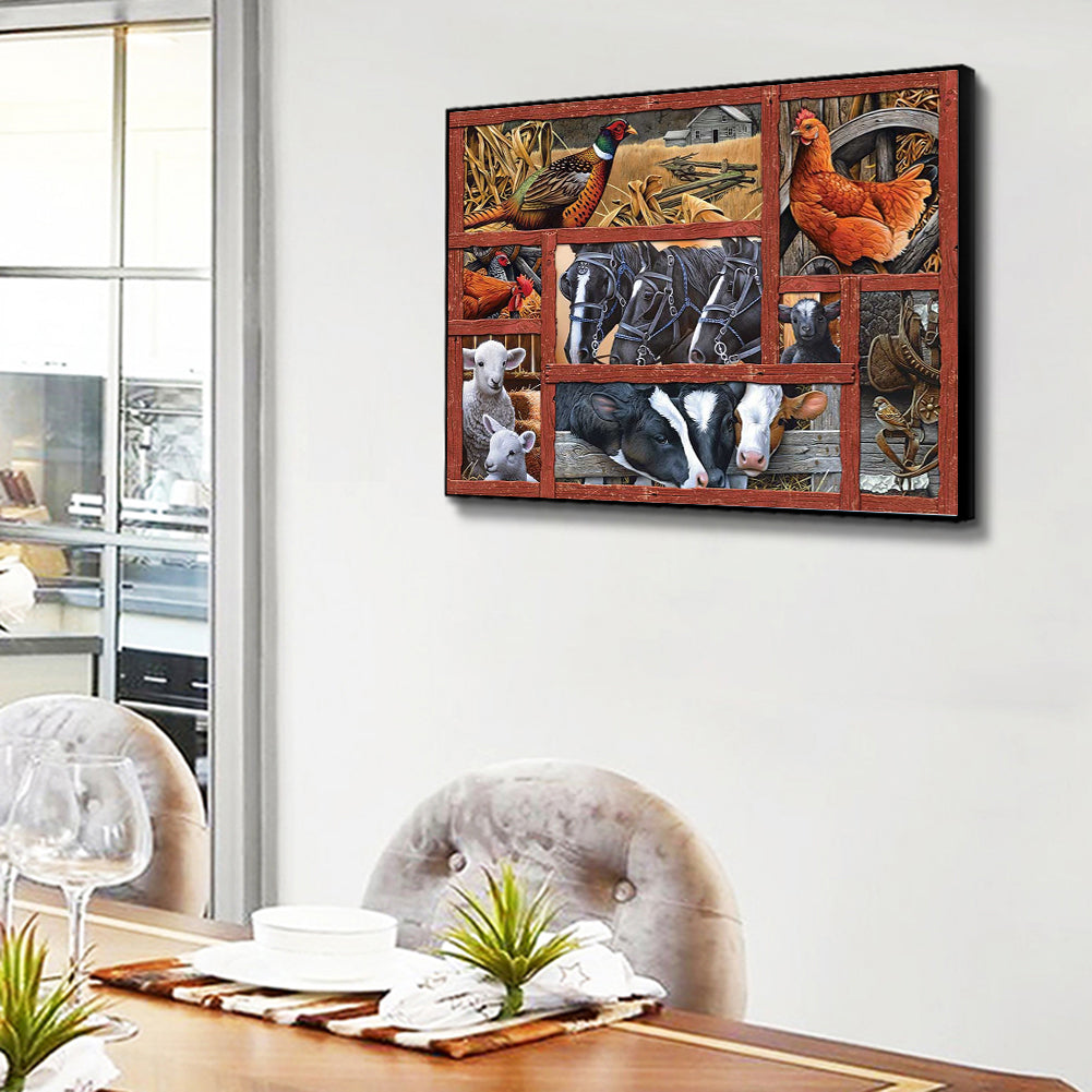 Farm Animals - Full Square Drill Diamond Painting 30*40CM