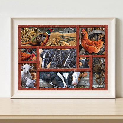 Farm Animals - Full Square Drill Diamond Painting 30*40CM