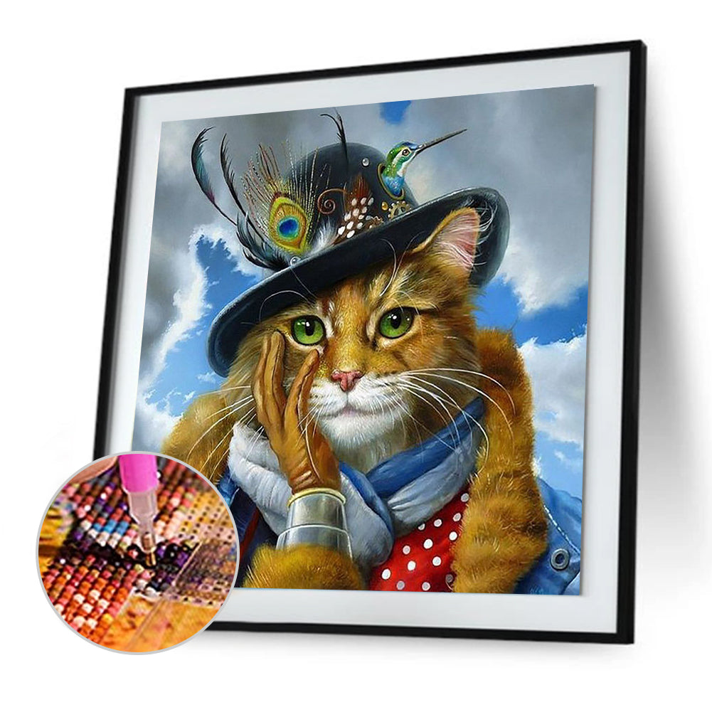 Cat - Full Square Drill Diamond Painting 30*40CM