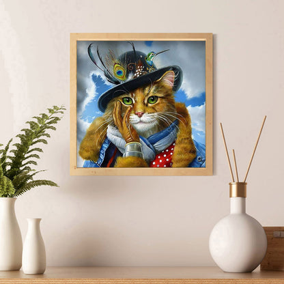 Cat - Full Square Drill Diamond Painting 30*40CM