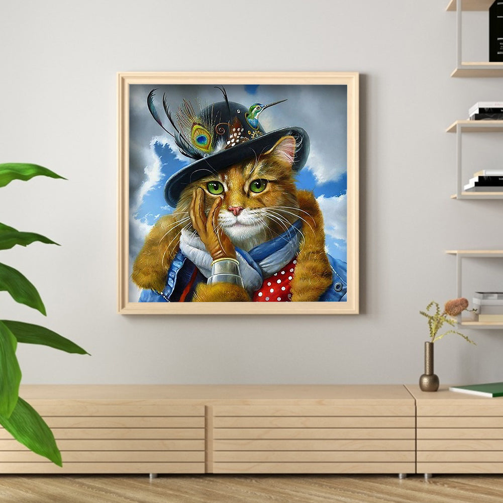 Cat - Full Square Drill Diamond Painting 30*40CM