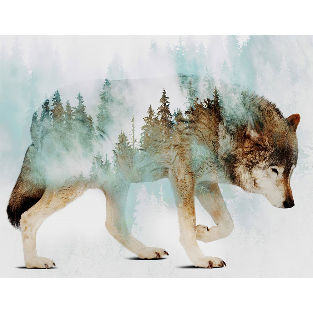 Wolf - Full Square Drill Diamond Painting 30*40CM