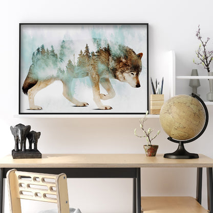 Wolf - Full Square Drill Diamond Painting 30*40CM
