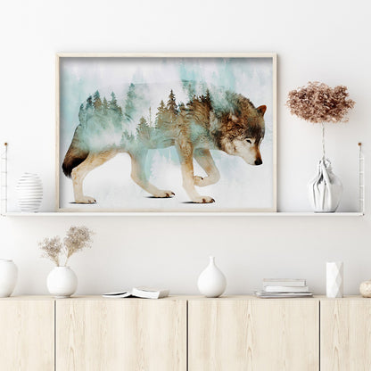 Wolf - Full Square Drill Diamond Painting 30*40CM