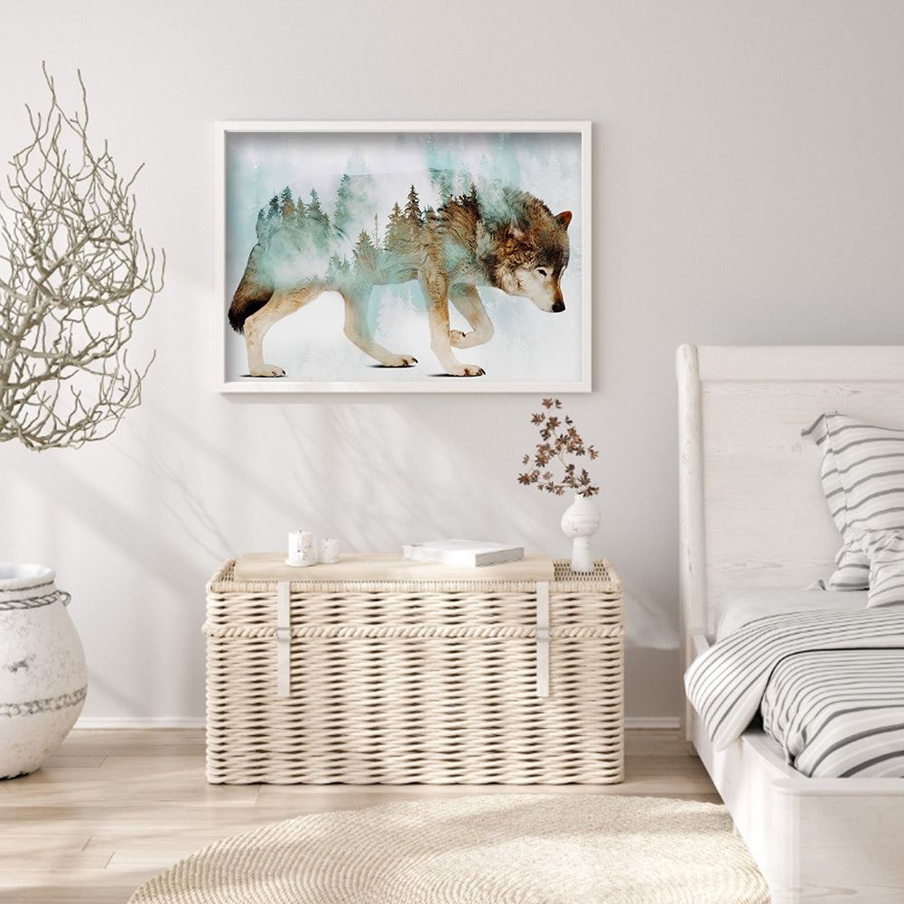 Wolf - Full Square Drill Diamond Painting 30*40CM