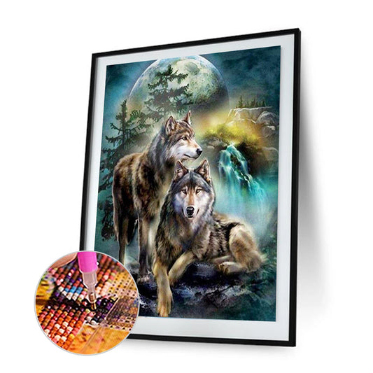 Wolf - Full Square Drill Diamond Painting 30*40CM