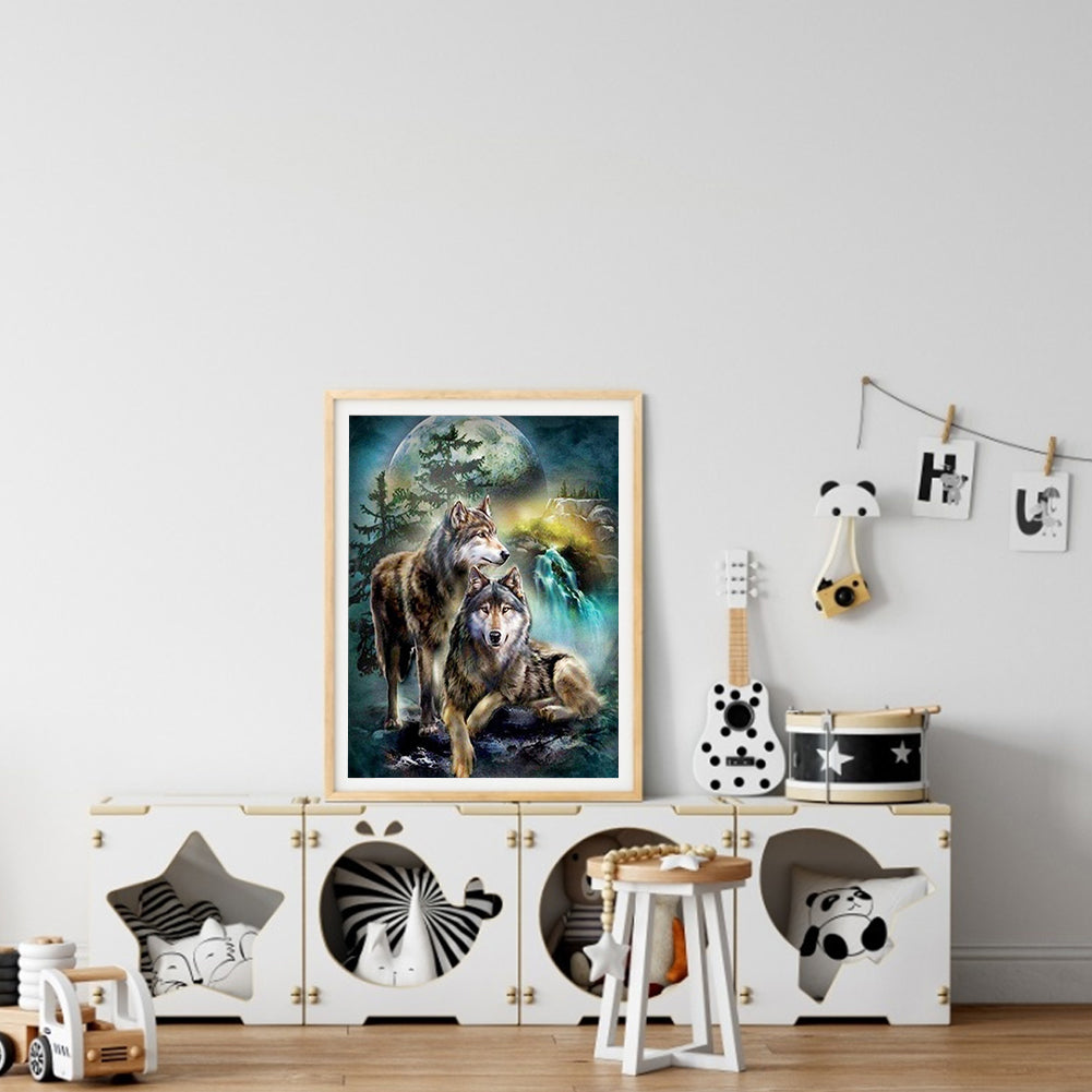 Wolf - Full Square Drill Diamond Painting 30*40CM