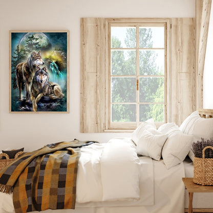 Wolf - Full Square Drill Diamond Painting 30*40CM