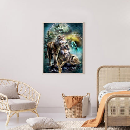 Wolf - Full Square Drill Diamond Painting 30*40CM