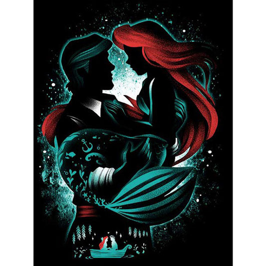 Disney Character Silhouette - Full Round Drill Diamond Painting 30*40CM