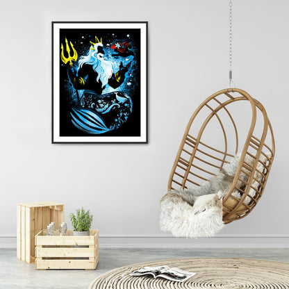 Disney Character Silhouette - Full Round Drill Diamond Painting 30*40CM