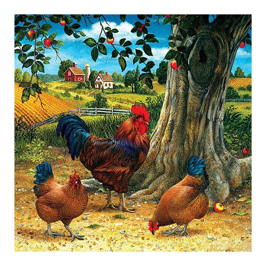 Rooster - Full Round Drill Diamond Painting 40*40CM