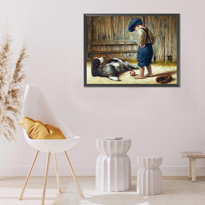 Naughty Boy - Full Round Drill Diamond Painting 40*30CM