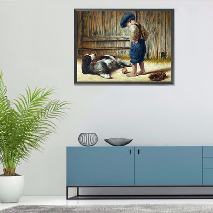 Naughty Boy - Full Round Drill Diamond Painting 40*30CM