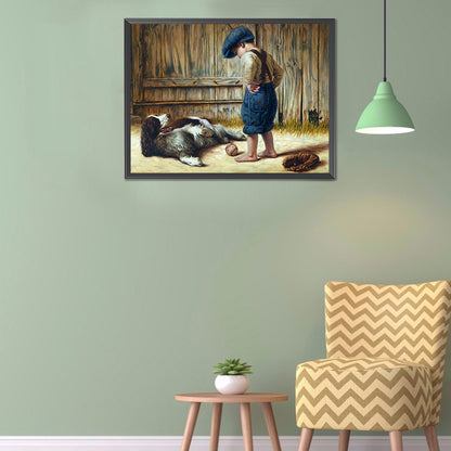 Naughty Boy - Full Round Drill Diamond Painting 40*30CM