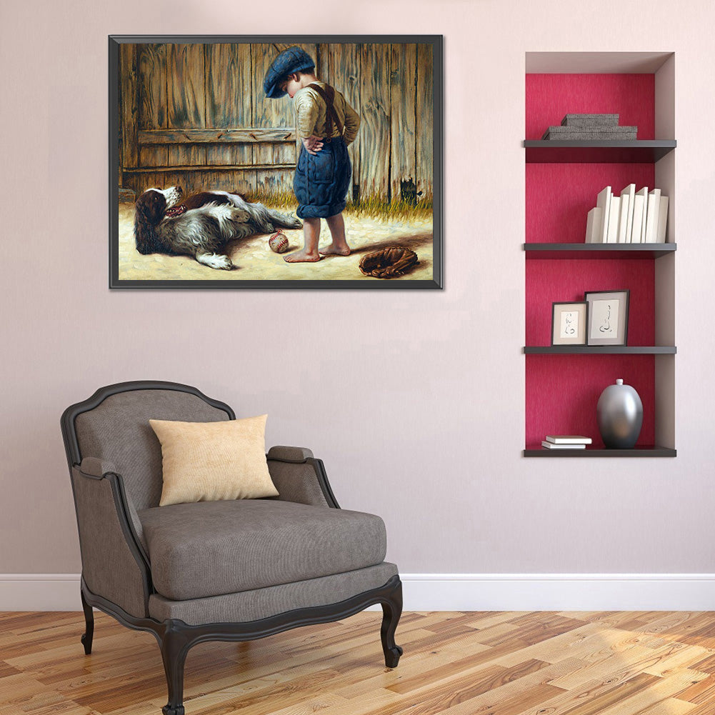 Naughty Boy - Full Round Drill Diamond Painting 40*30CM