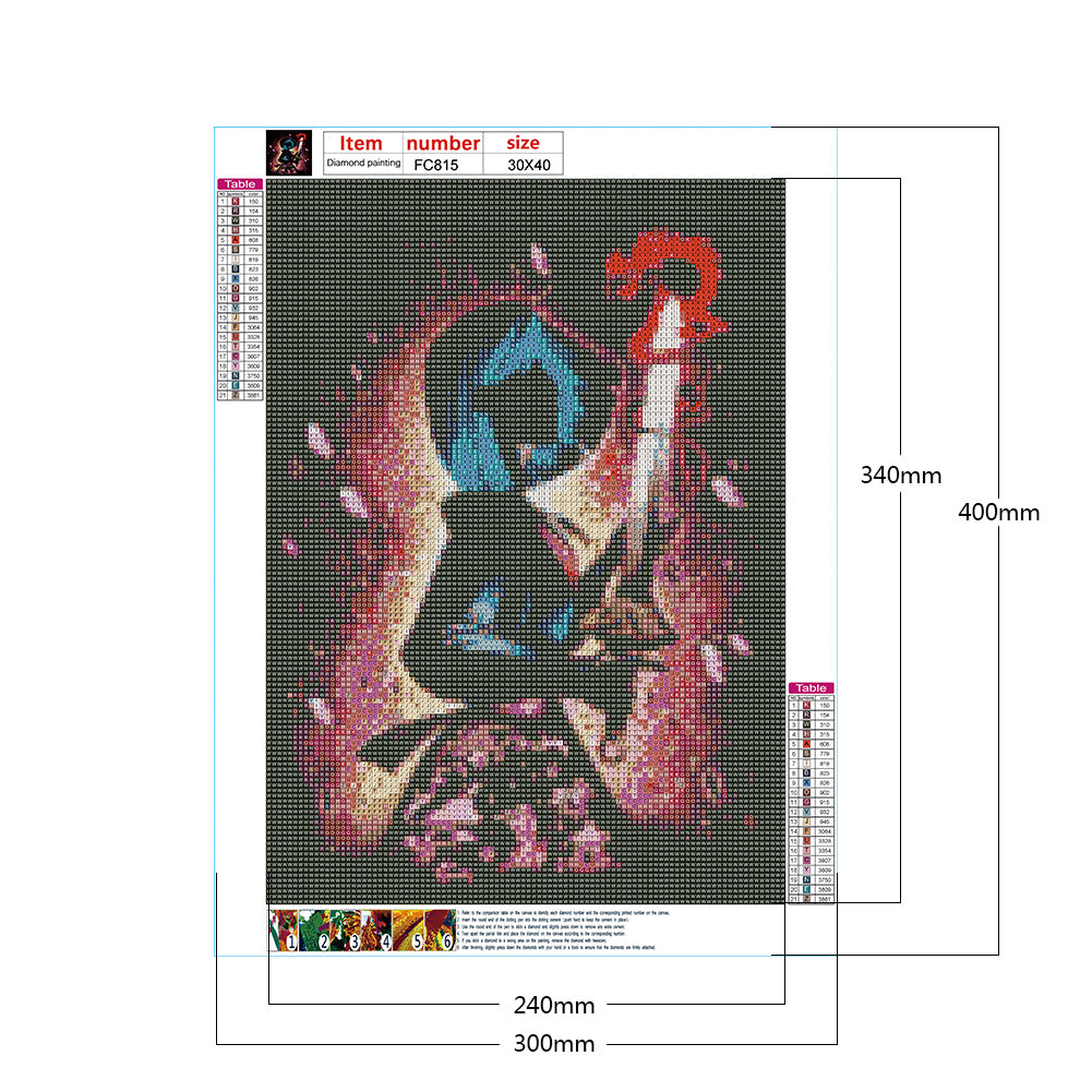 Disney Character Silhouette - Full Square Drill Diamond Painting 30*40CM