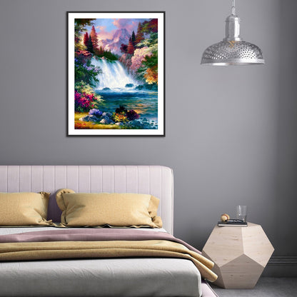 High Mountains And Flowing Water - Full Round Drill Diamond Painting 50*60CM