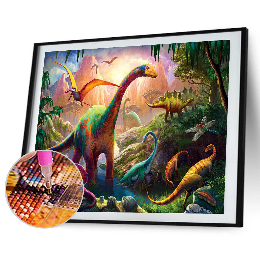 Dinosaur - Full Square Drill Diamond Painting 40*30CM