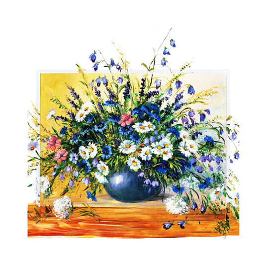 Oil Painting Flowers - Full Round Drill Diamond Painting 30*30CM