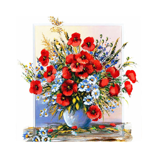 Oil Painting Flowers - Full Round Drill Diamond Painting 30*30CM