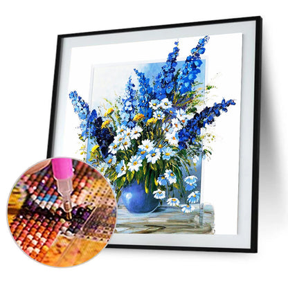 Oil Painting Flowers - Full Round Drill Diamond Painting 30*30CM