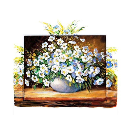 Oil Painting Flowers - Full Round Drill Diamond Painting 30*30CM