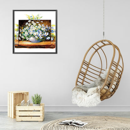 Oil Painting Flowers - Full Round Drill Diamond Painting 30*30CM