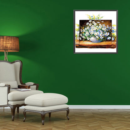 Oil Painting Flowers - Full Round Drill Diamond Painting 30*30CM